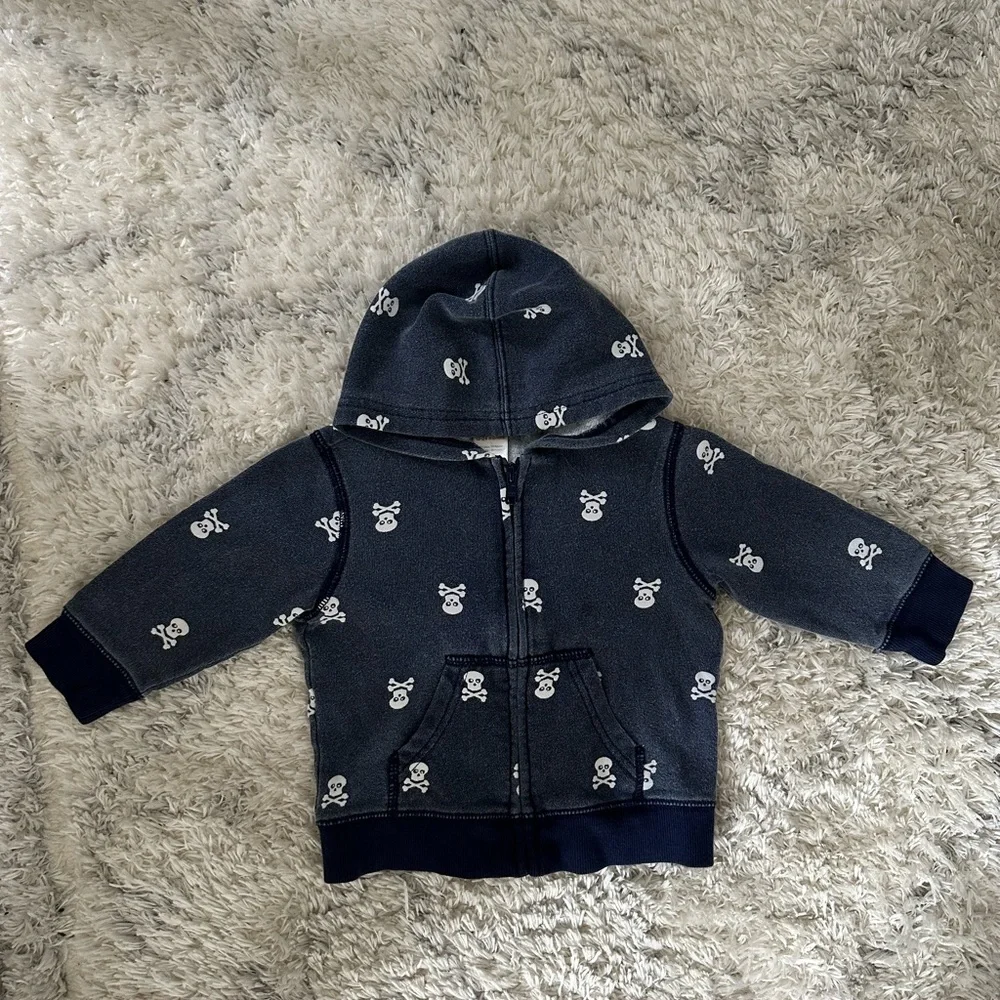 12-24 month baby boy zip hoodie skeleton Gymboree